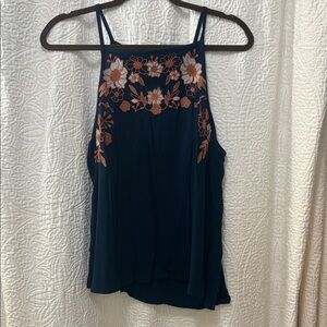 Love on a Hanger Navy Blue Floral Camisole
